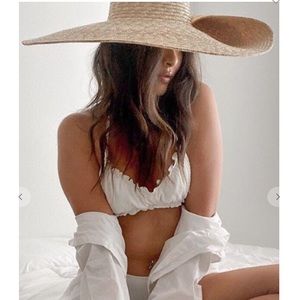 Olive and Pique Straw Hat